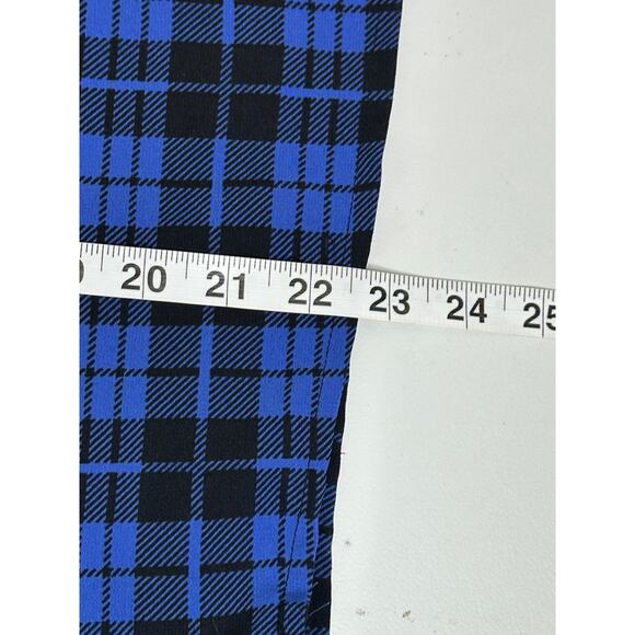 Live 4 Truth Blue Black Plaid Button Down Shirt Women's L Roll Tab Long Sleeve - Picture 8 of 9